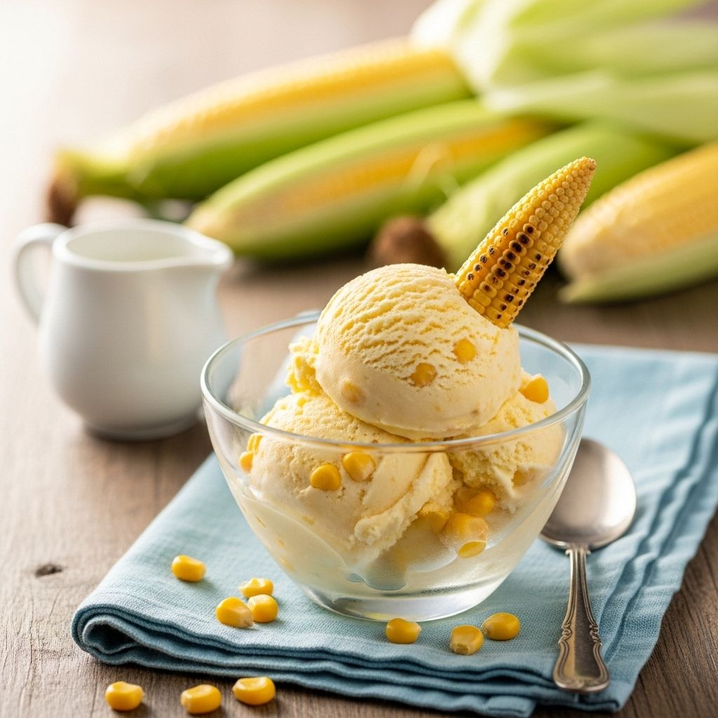 A silky custard infused with golden kernels for a refreshingly nostalgic dessert.