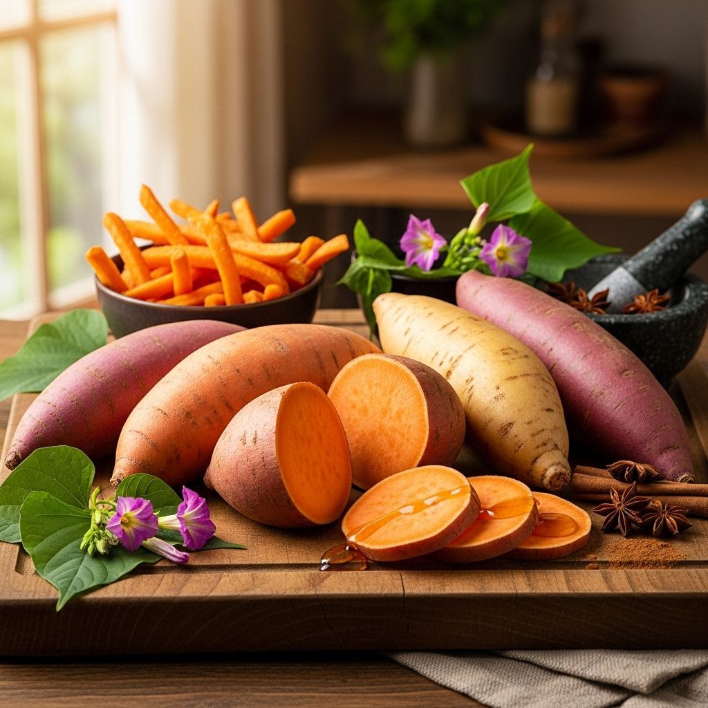 Sweet Potato Nutrition: Benefits, Types, and Delicious Ways to Eat Them Packed with beta-carotene, fiber, and antioxidants, this root delivers health and flavor.