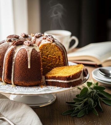 A blend of warming spices and pecan crunch creates an unforgettable fall treat.