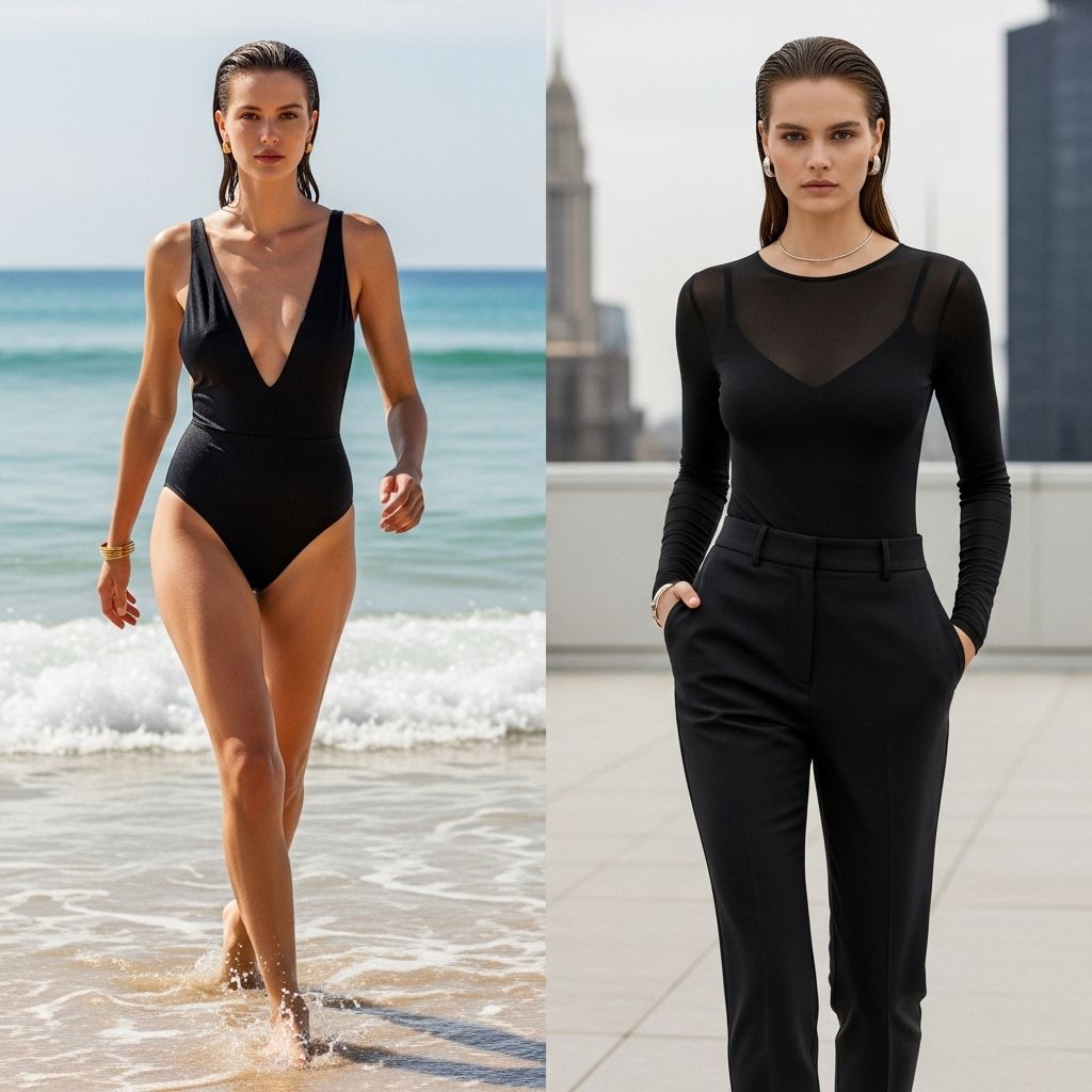 Explore the aesthetic and functional crossroads of one-piece swimsuits and bodysuits, and learn how to style each for poolside or city life.