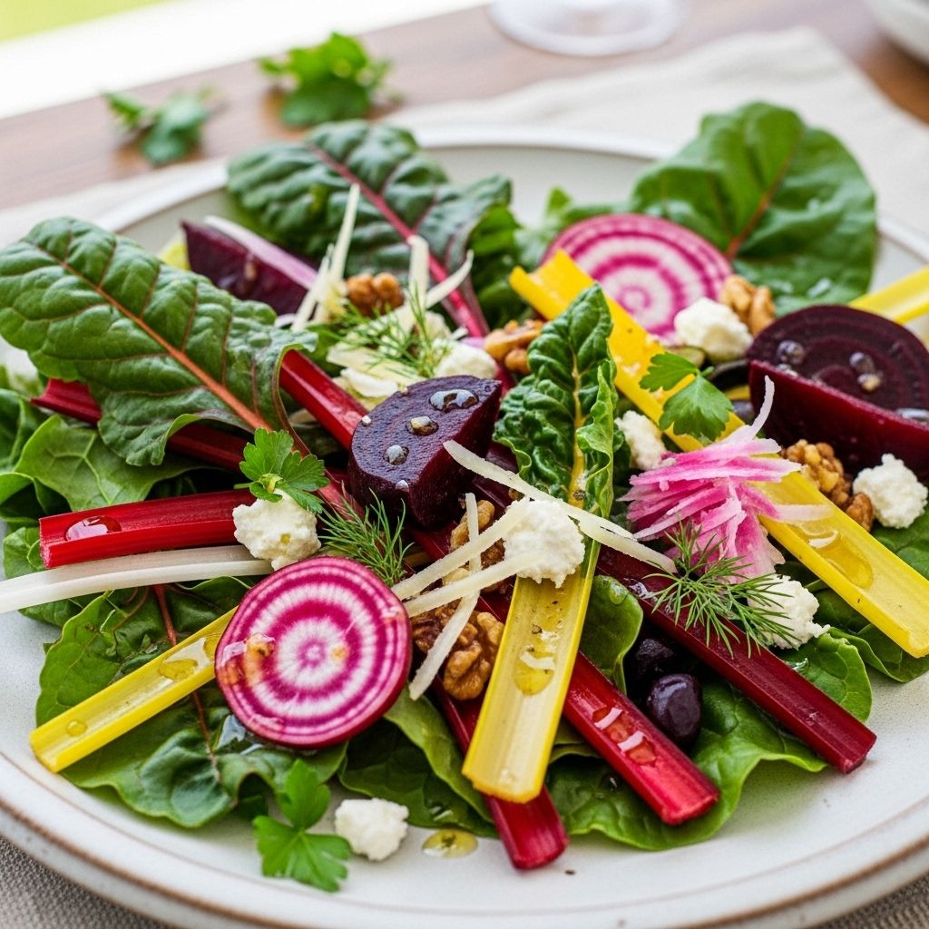 Swiss Chard and Beet Salad: A Nutritious, Vibrant Seasonal Recipe Elevate your salad game with this delicious, nutrient-dense blend of Swiss chard and beets, dressed in a flavor-packed vinaigrette.