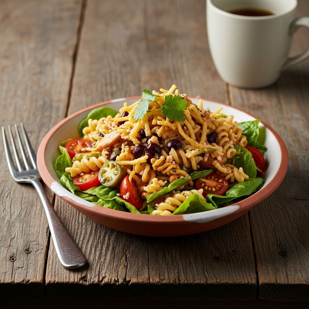 A zesty combo of smoky sweetness, tangy dressing, and crunchy topping for any cookout.