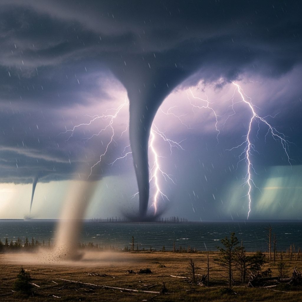 Discover the astonishing variety of tornadoes and whirlwinds, from rope and cone tornadoes to dust devils and fire whirls.