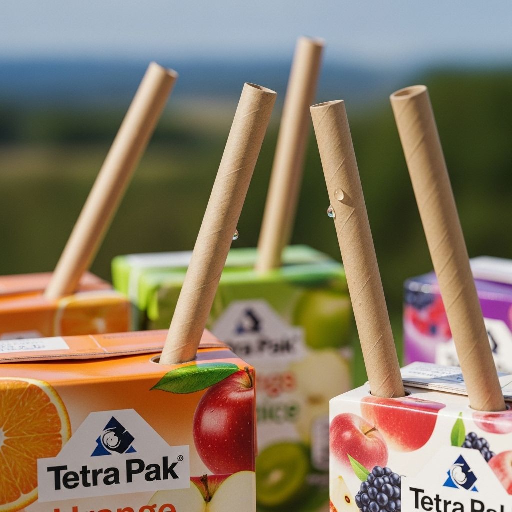 Tetra Pak Launches Biodegradable Paper Straws for Juice Cartons As single-use plastics face bans, Tetra Pak unveils biodegradable paper straws for juice and milk cartons, driving industry-wide sustainable innovation.
