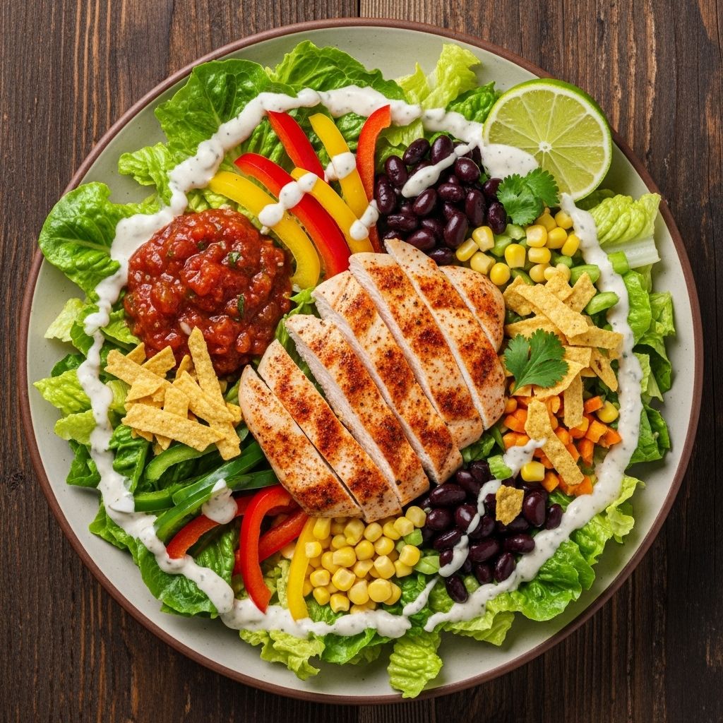 A creamy, smoky dressing and crunchy tortilla bits turn greens into a satisfying meal.