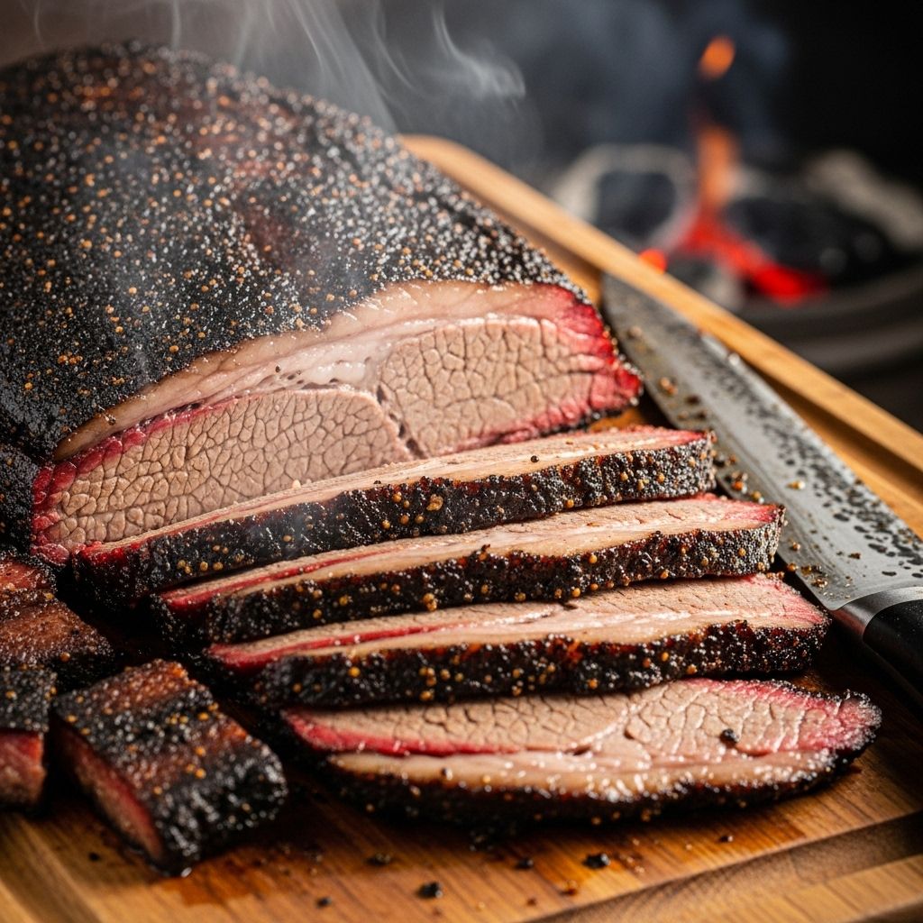 Master smoking techniques for tender brisket and that signature peppery bark at home.