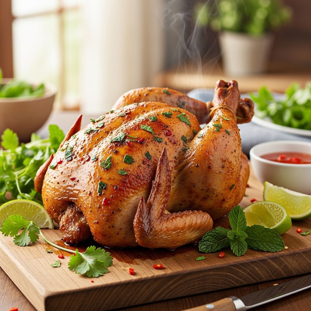 Thai-Style Baked Chicken: How to Capture Gai Yang Flavor in Your Oven A zesty lemongrass and garlic marinade delivers irresistible crisp skin and smoky depth.