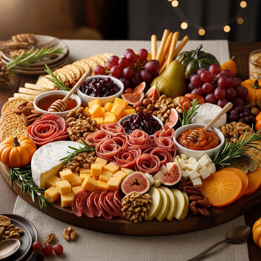 An artful arrangement where cheese, fruit, and nuts highlight autumn’s best flavors.