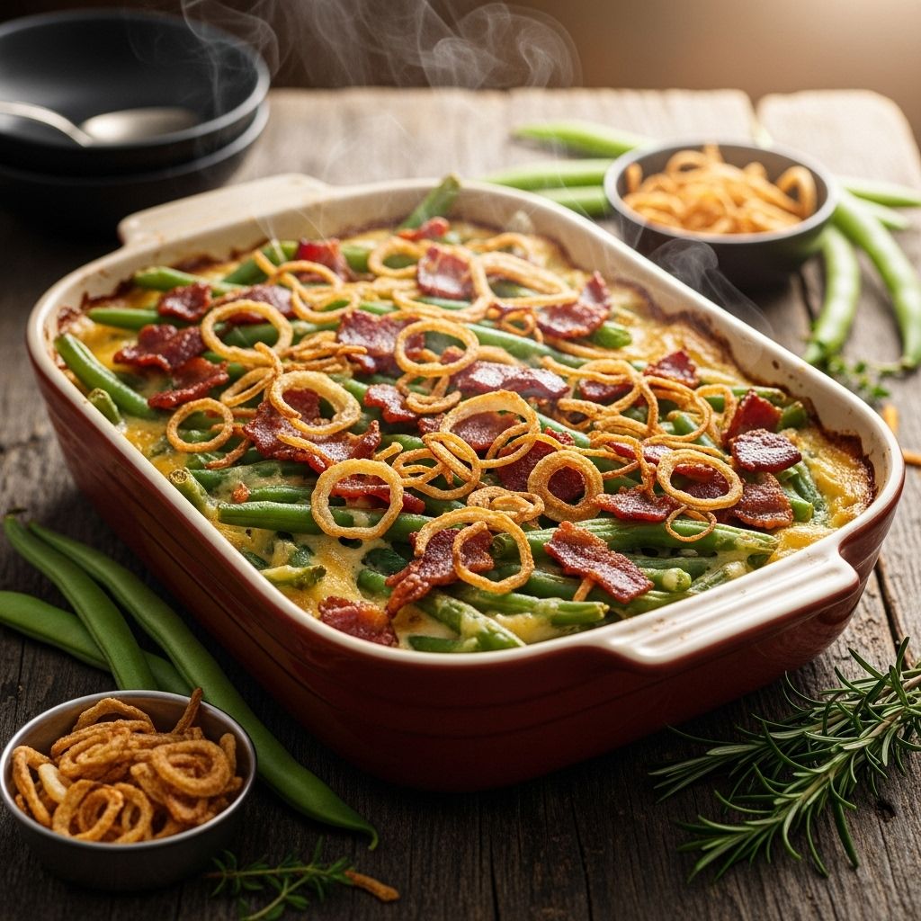 A fresh take on a holiday classic delivers smoky richness and crunchy texture.