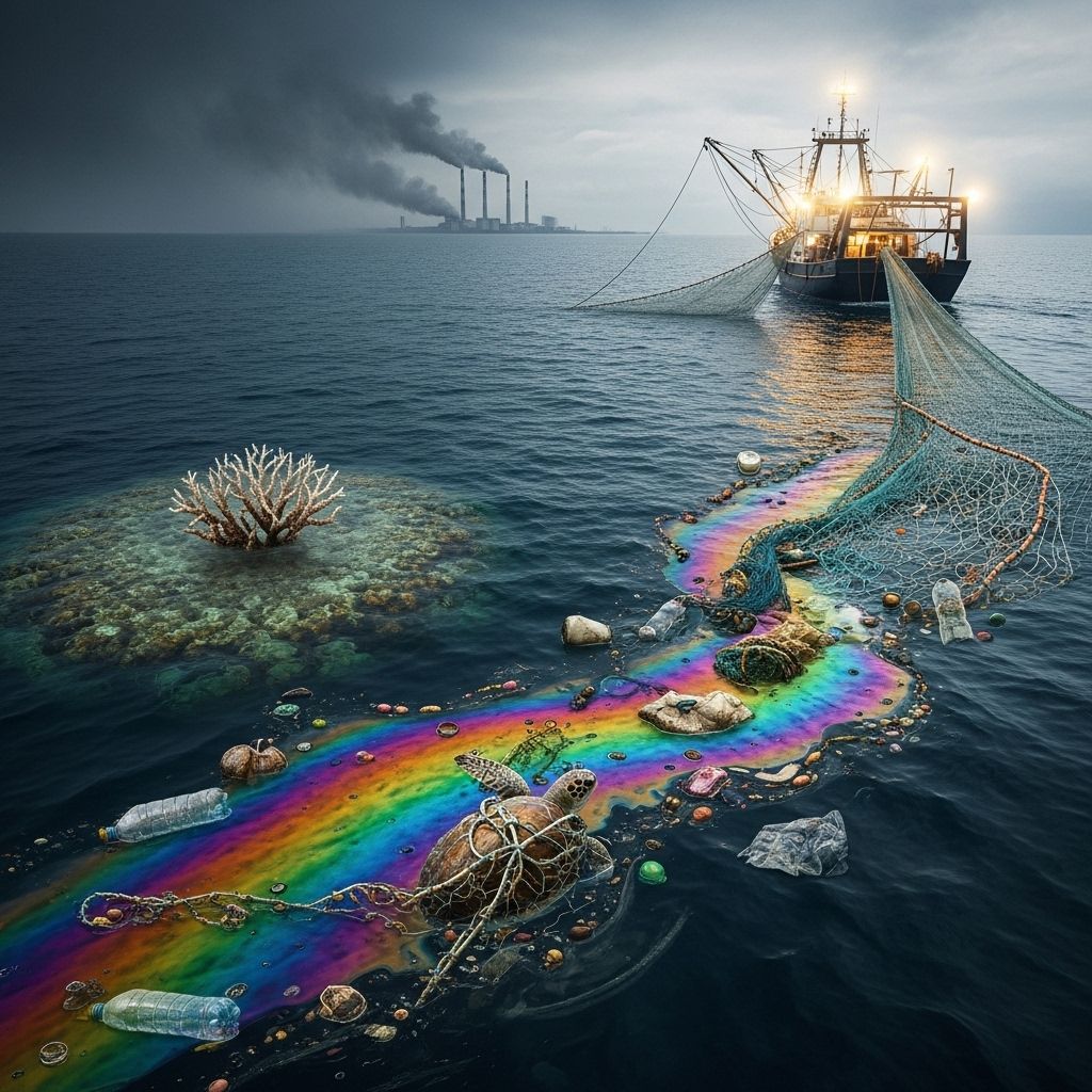 A comprehensive look at the biggest challenges threatening our oceans—and what actions can help protect their future.
