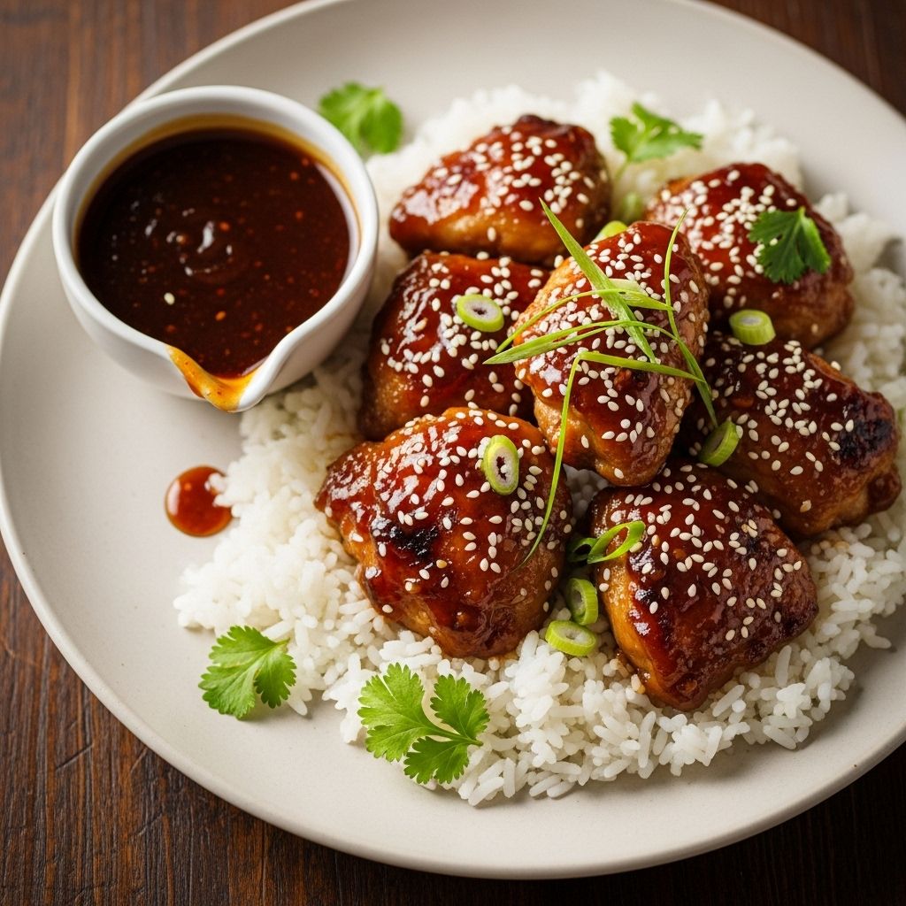 A glossy, sweet-savory glaze transforms pantry staples into a comforting weeknight meal.