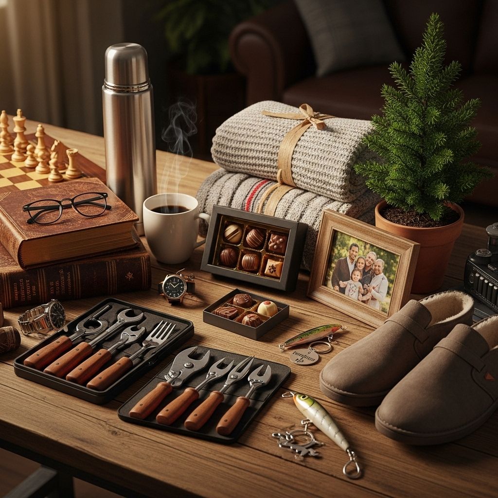 A selection of presents blending practicality, comfort, and a personal touch.