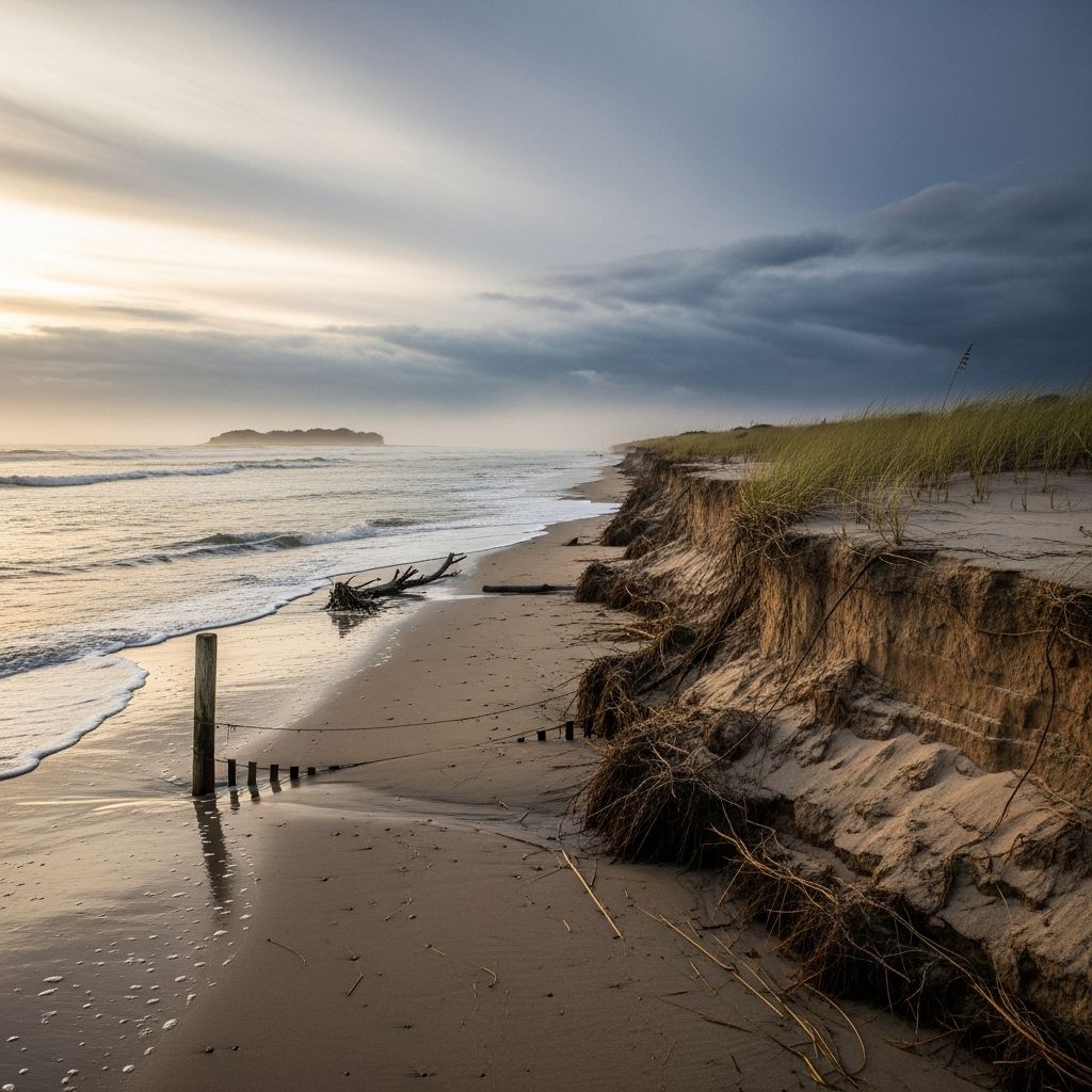 Rising seas, eroding beaches, and intensifying storms pose severe challenges to some of the United States' most iconic coastlines.