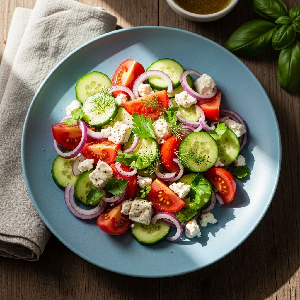 Vibrant garden produce meets creamy cheese and zesty herbs for a stand-out, no-fuss side.
