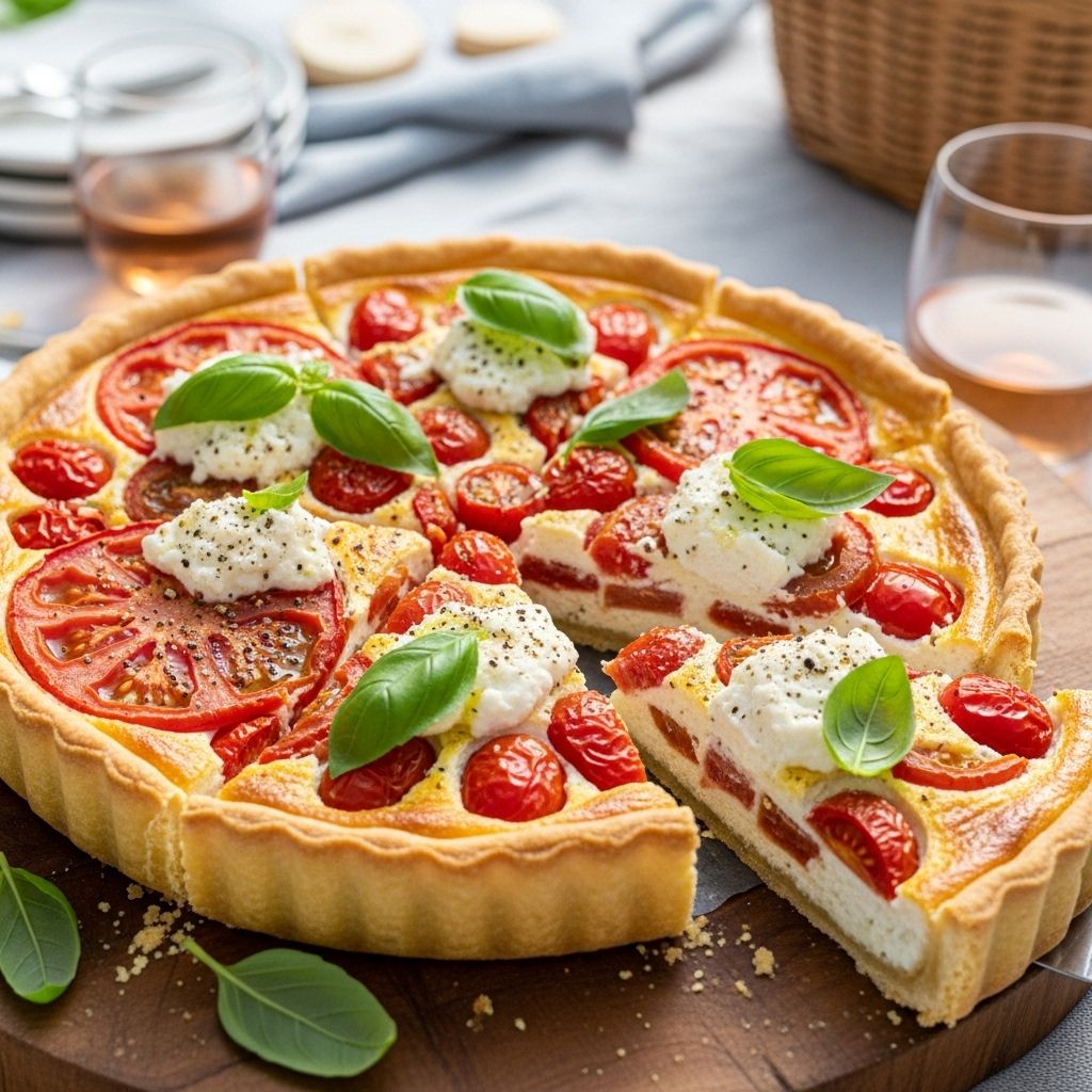 With flaky pastry and creamy cheese, each bite bursts with garden-fresh flavors.