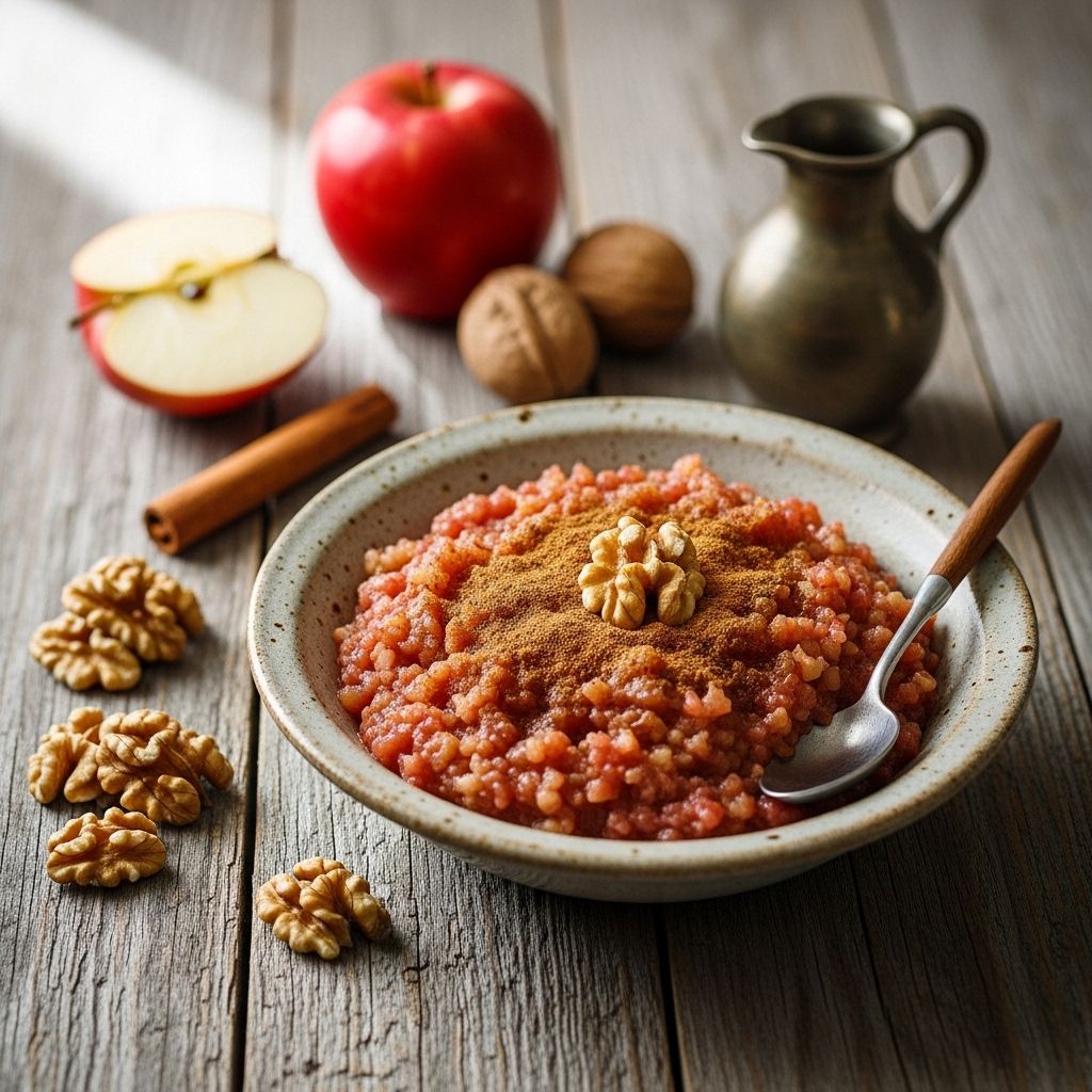 Traditional Ashkenazi Charoset with Apples and Walnuts: A Timeless Passover Staple Honoring traditions with a sweet, spiced blend that enriches your Seder table.