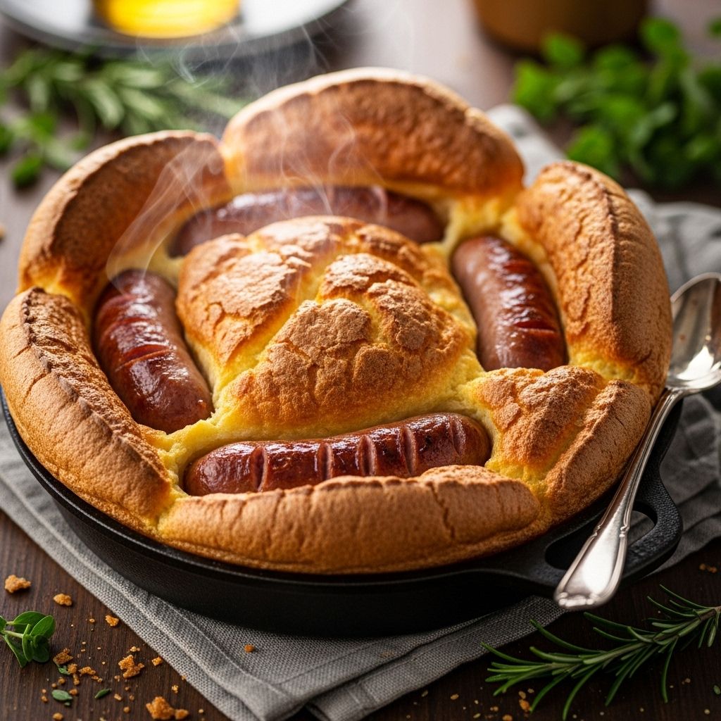 Golden batter, juicy sausages, and velvety gravy combine for a comforting, top-notch meal.