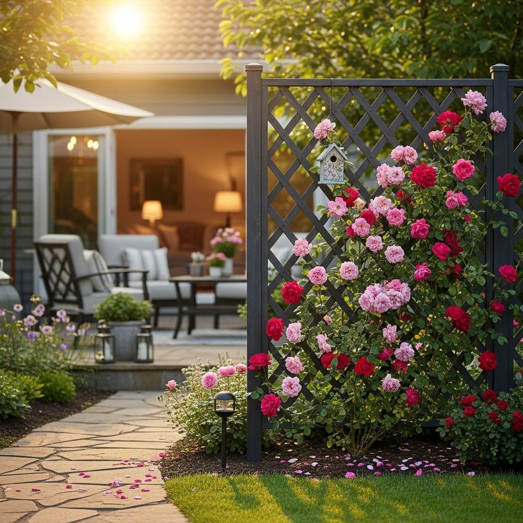 Create intimate outdoor rooms while showcasing vibrant greenery and effortless style.
