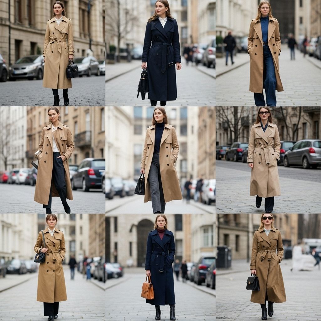 Discover nine fresh trench coat outfit ideas, from denim to metallic, and see how to style this timeless staple for work, play, or a bold statement.