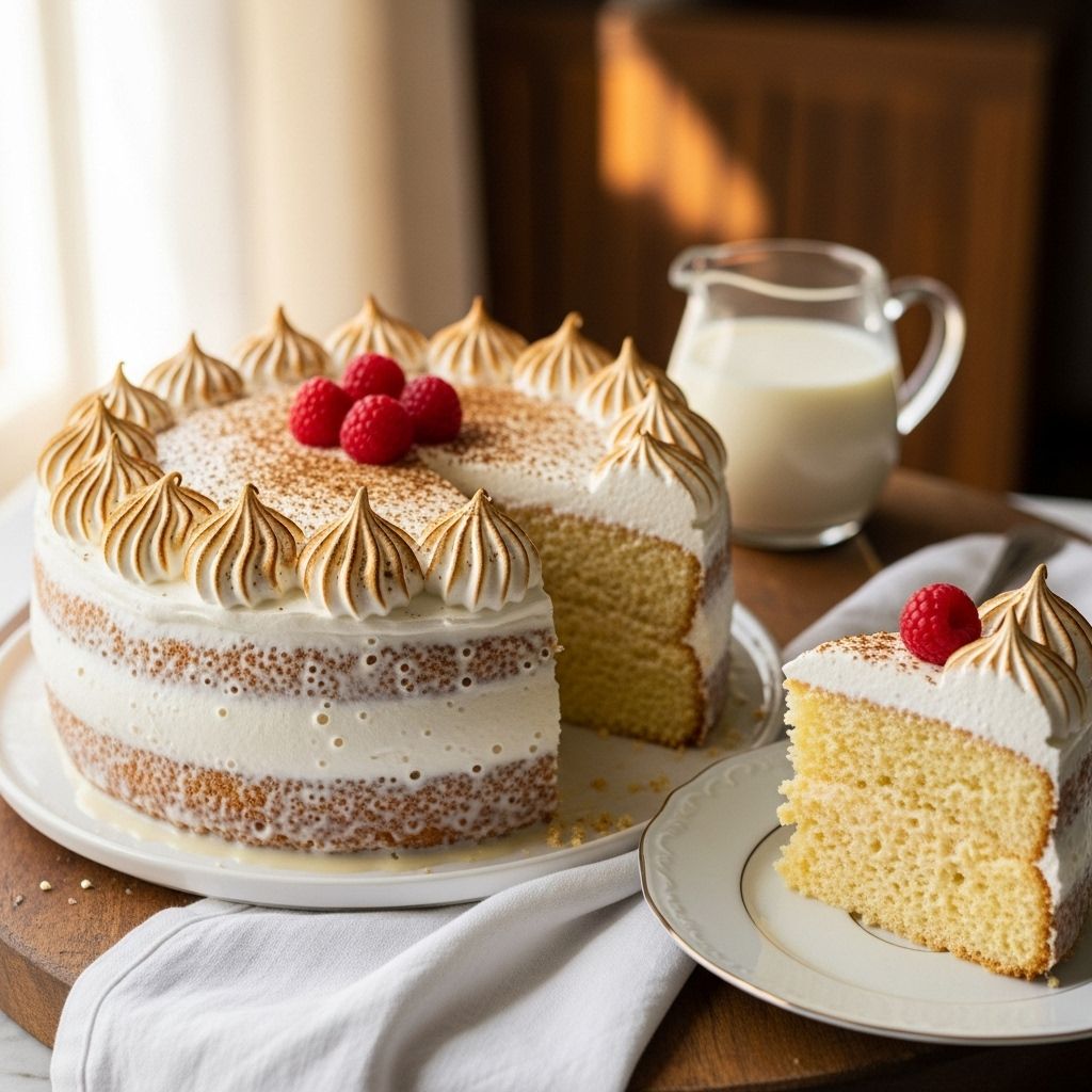 Yields a perfectly soaked, airy sponge topped with a cloud of whipped cream.