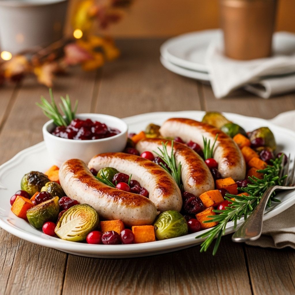 Experience velvety-smooth sausage infused with aromatic herbs for a festive feast.