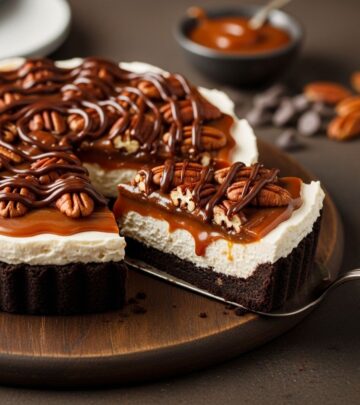 Cookie crust, silky filling, and toasted nuts make a dessert that wows every guest.
