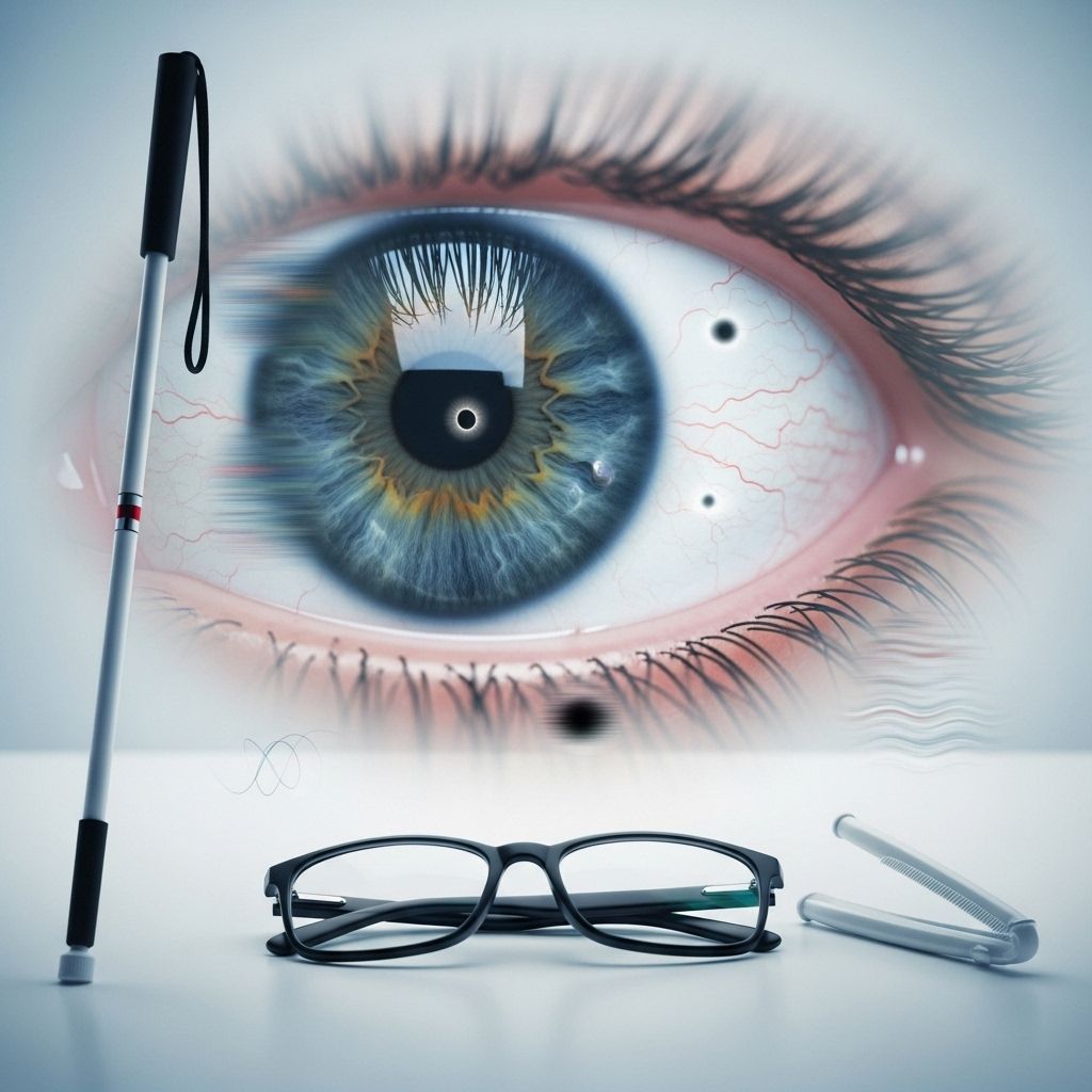 Explore the various types of visual impairment, from mild vision loss to total blindness, their causes, symptoms, and management strategies.