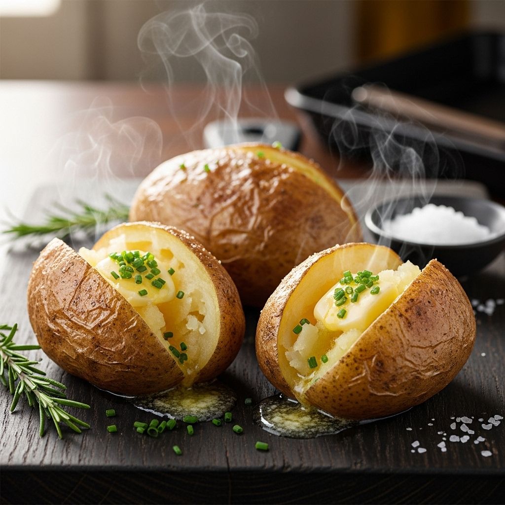 The Ultimate Baked Potato: Science, Techniques, and Perfection Even a simple spud becomes a flavor powerhouse with the right oil, salt, and heat.