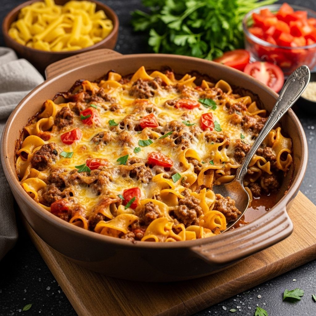 Slow-braised meat, tender pasta, and melted cheese come together in a comforting dinner.