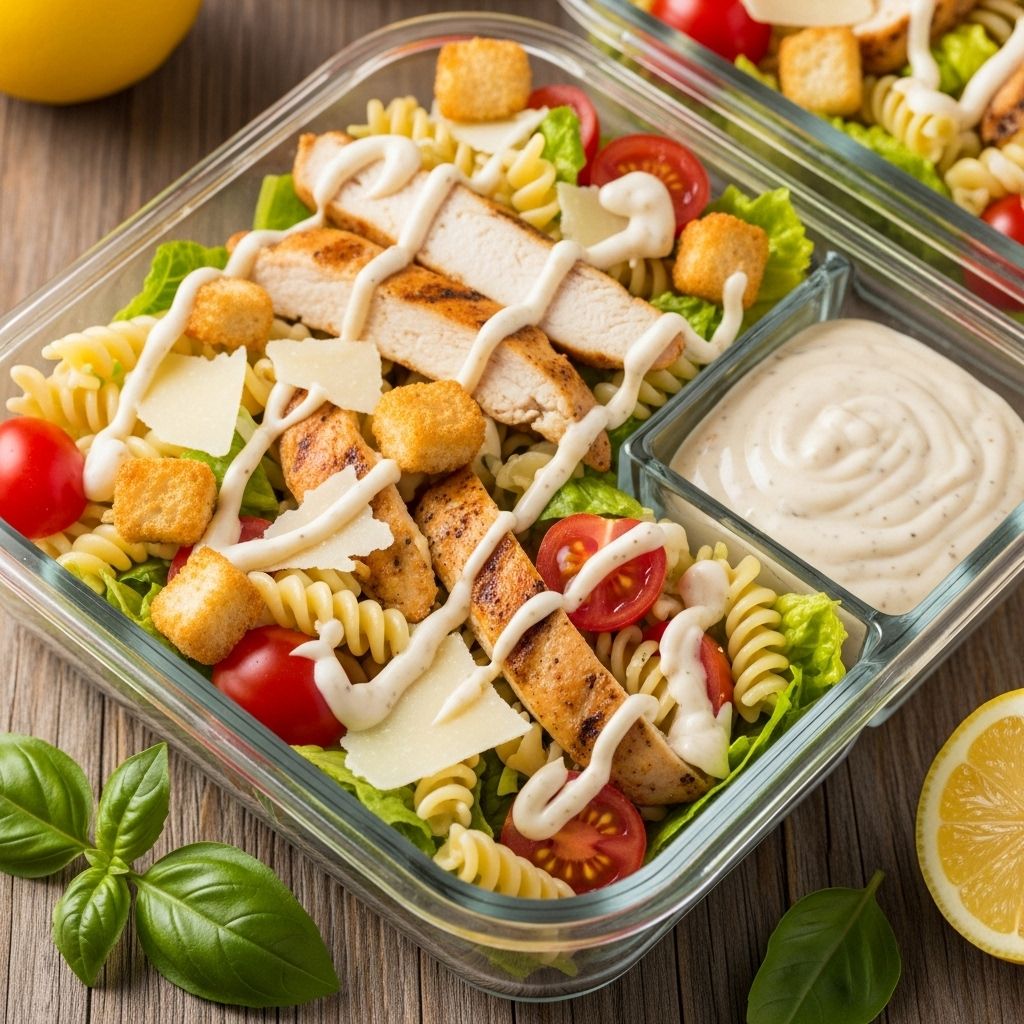 Creamy dressing, protein, and fresh greens unite for a quick, flavor-packed dish.