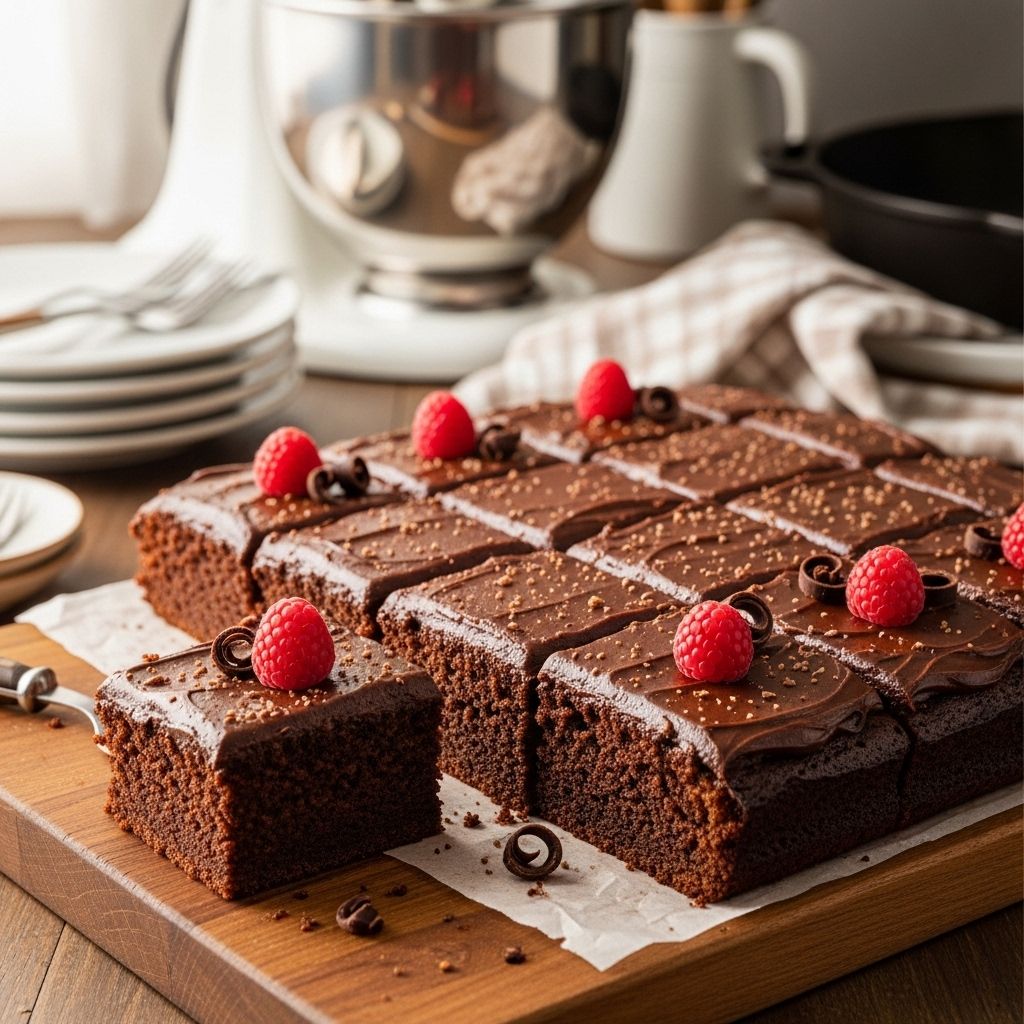 Moist texture and shiny crackly frosting make this dessert a crowd-pleasing hit.