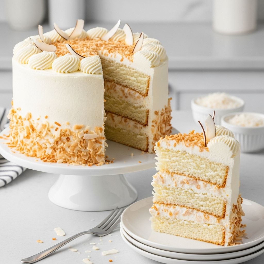 A silky meringue buttercream meets a tender crumb for an unforgettable tropical dessert.