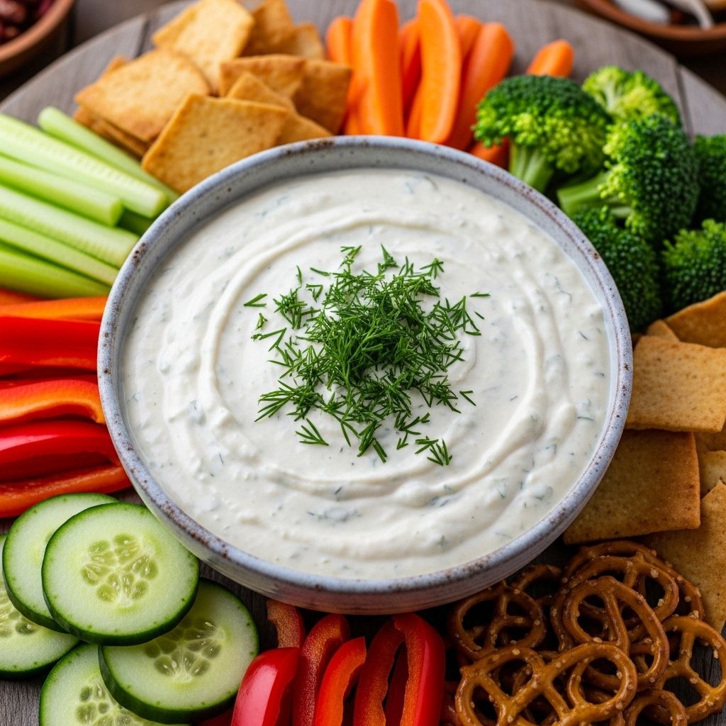 This zesty makeahead spread livens up snacks with bright herb flavor.