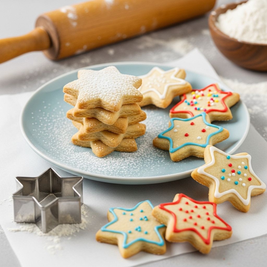 Soft, buttery shapes transform with vibrant icing into delightful treats for every celebration.
