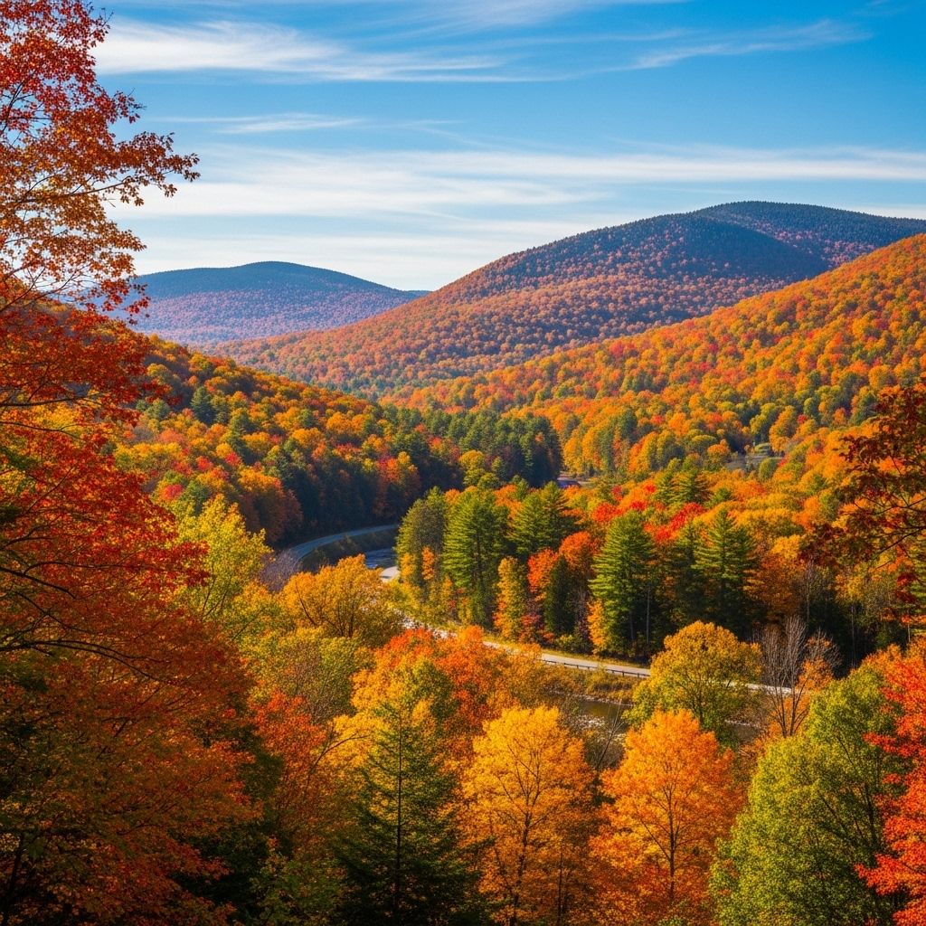 Explore autumn’s vibrant hues and see how climate influences stunning seasonal scenery.