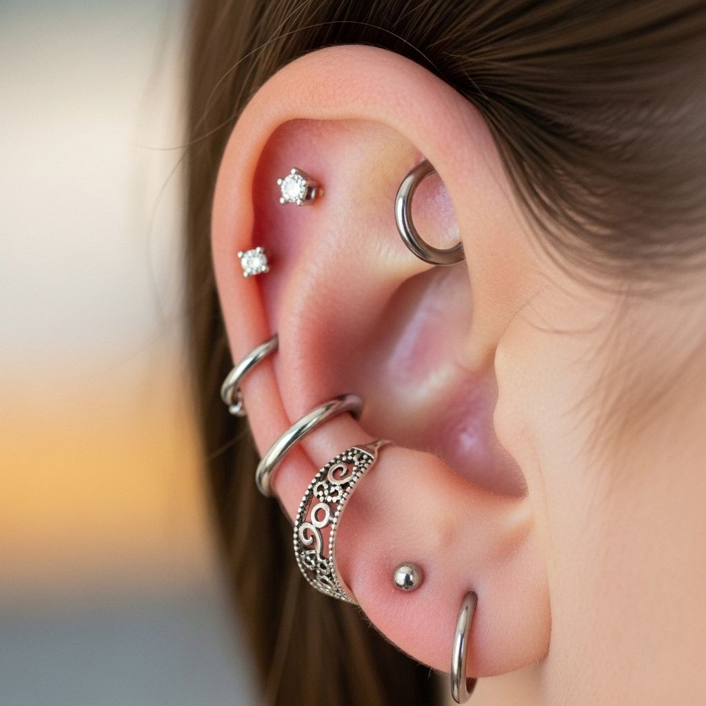 Discover the essentials of helix piercings, from styles and healing to aftercare, FAQ, and expert-inspired earring ideas.