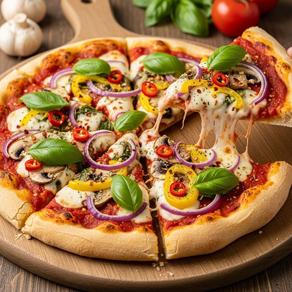 Herb-infused crust and savory veggies make a dairy-free spin on a beloved classic.