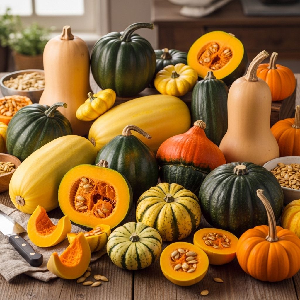 Discover diverse winter squash varieties, their tastes, appearances, cooking uses, and how to choose and prepare them for cold-weather meals.