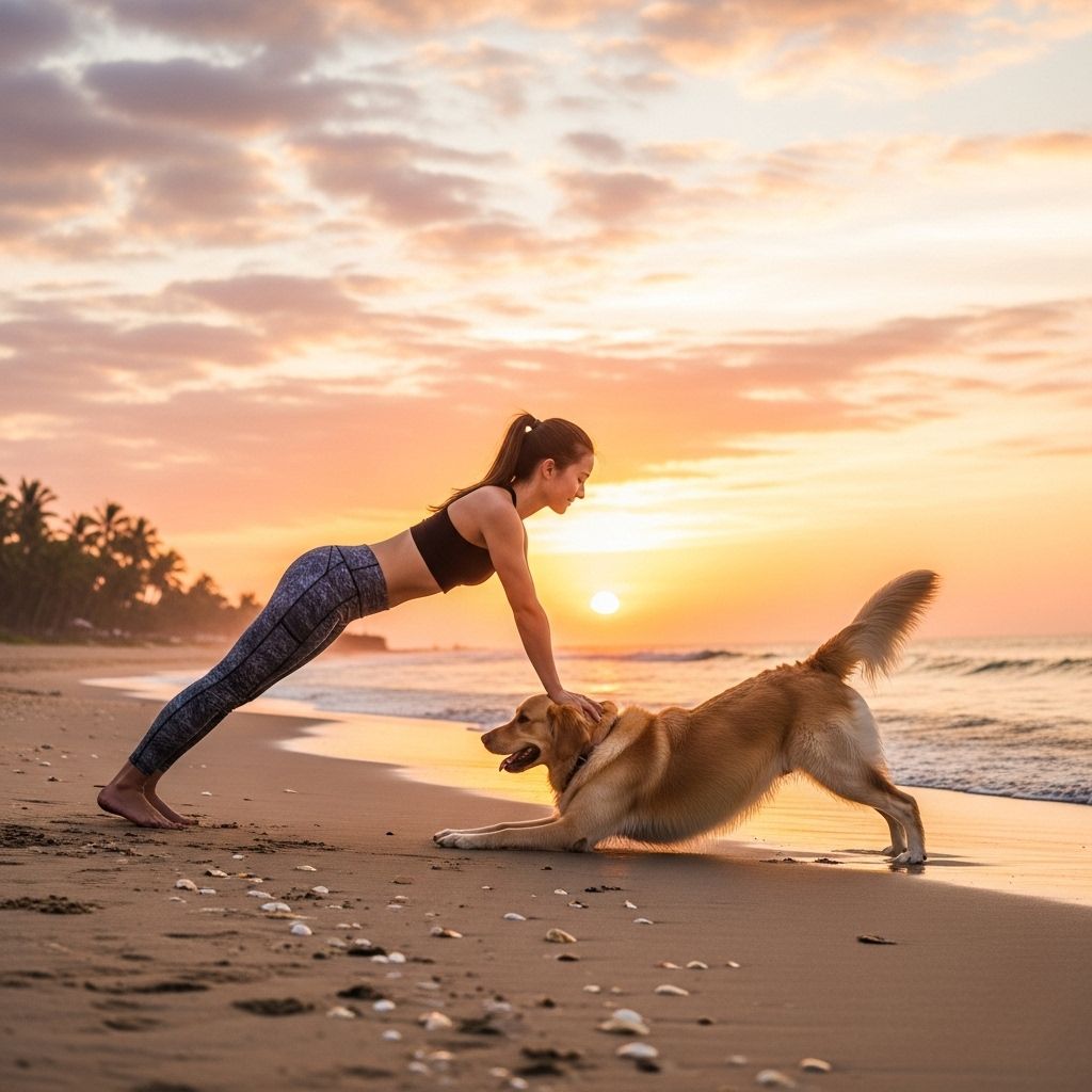Gentle stretches and flowing poses spark a fun fitness ritual for you and your pup.