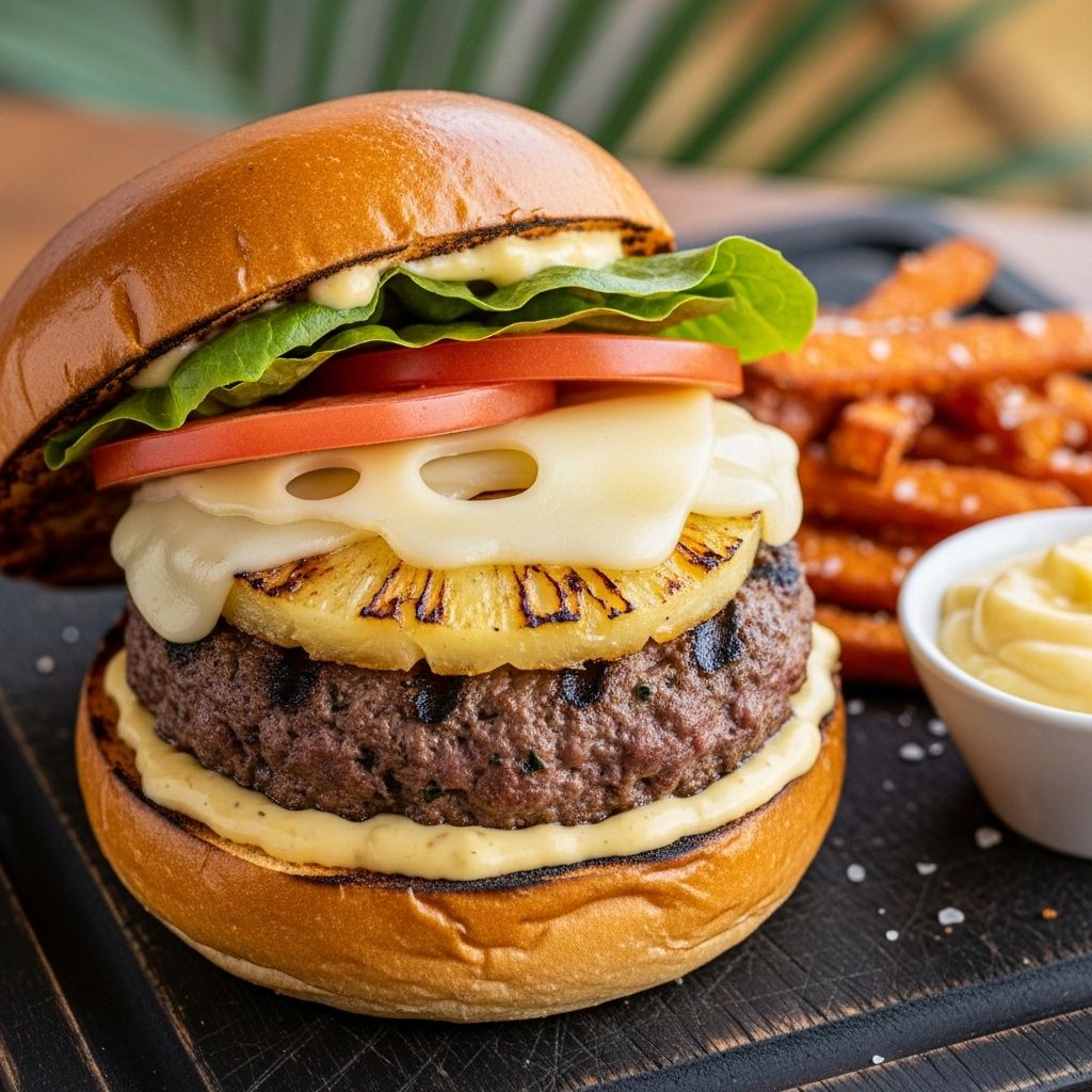 Sweet, savory, and creamy flavors unite in every bite for a taste of the islands.
