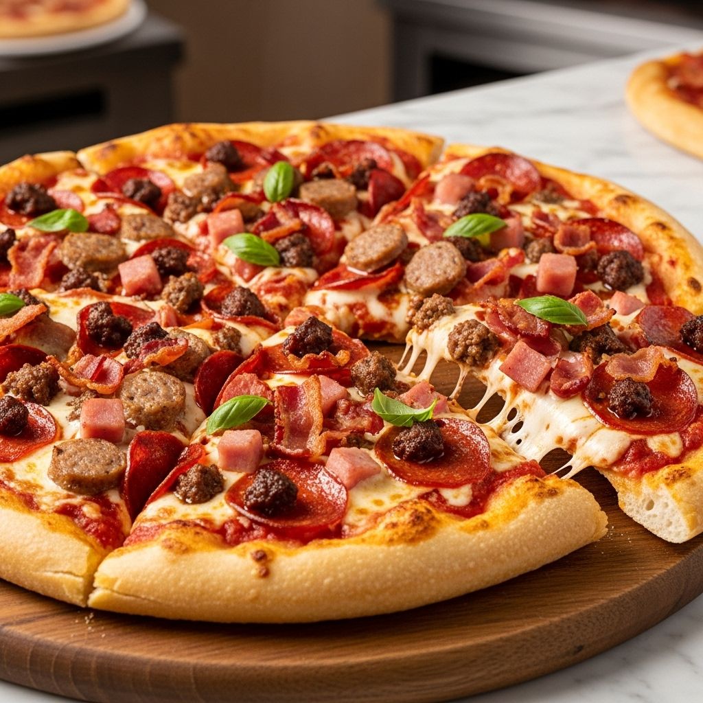 Bold savory toppings unite to deliver restaurant-quality flavor in each satisfying slice.