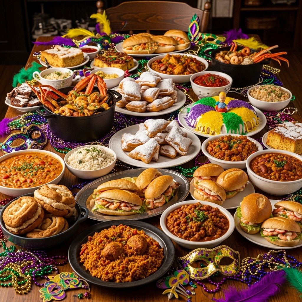 Spicy gumbo, sweet king cake, and comforting Creole fare unite friends and family.