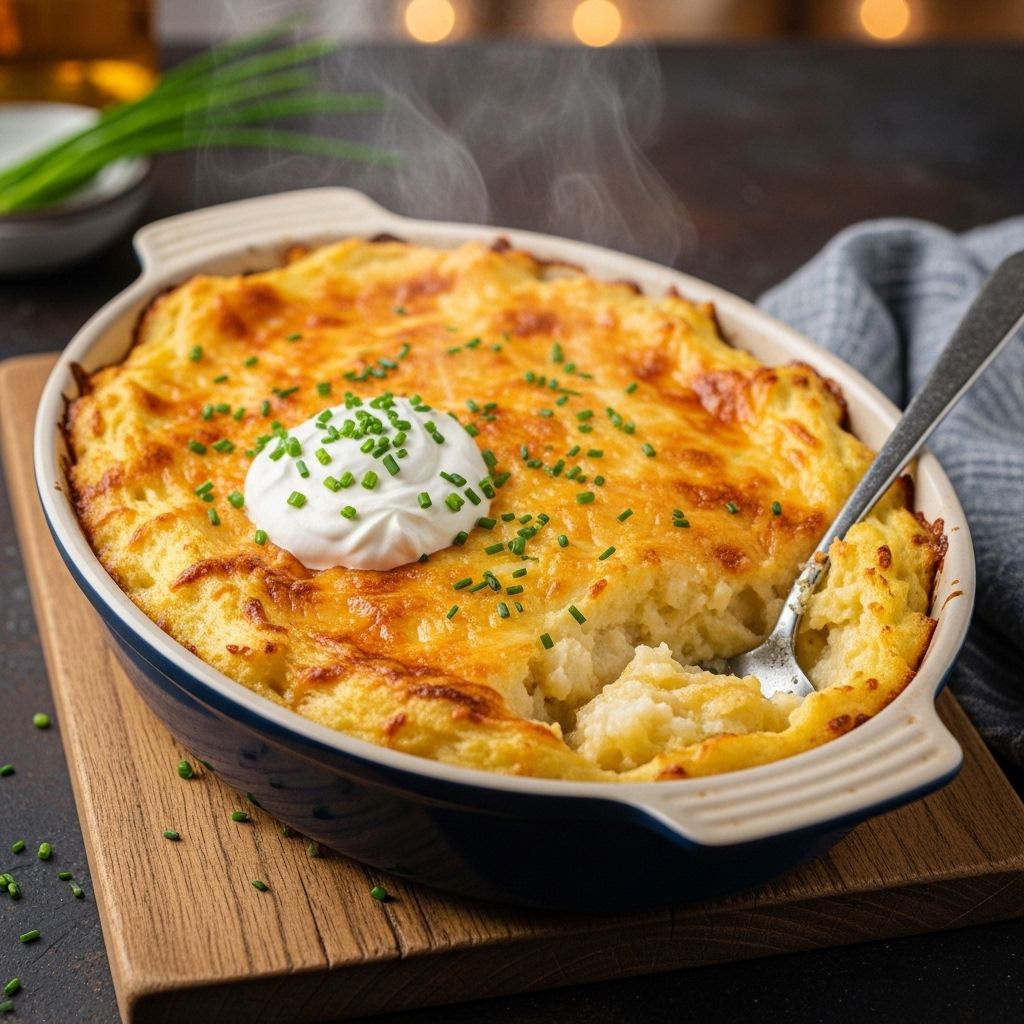 Velvety layers meet smoky bacon and a crispy chip-onion crust for ultimate comfort.