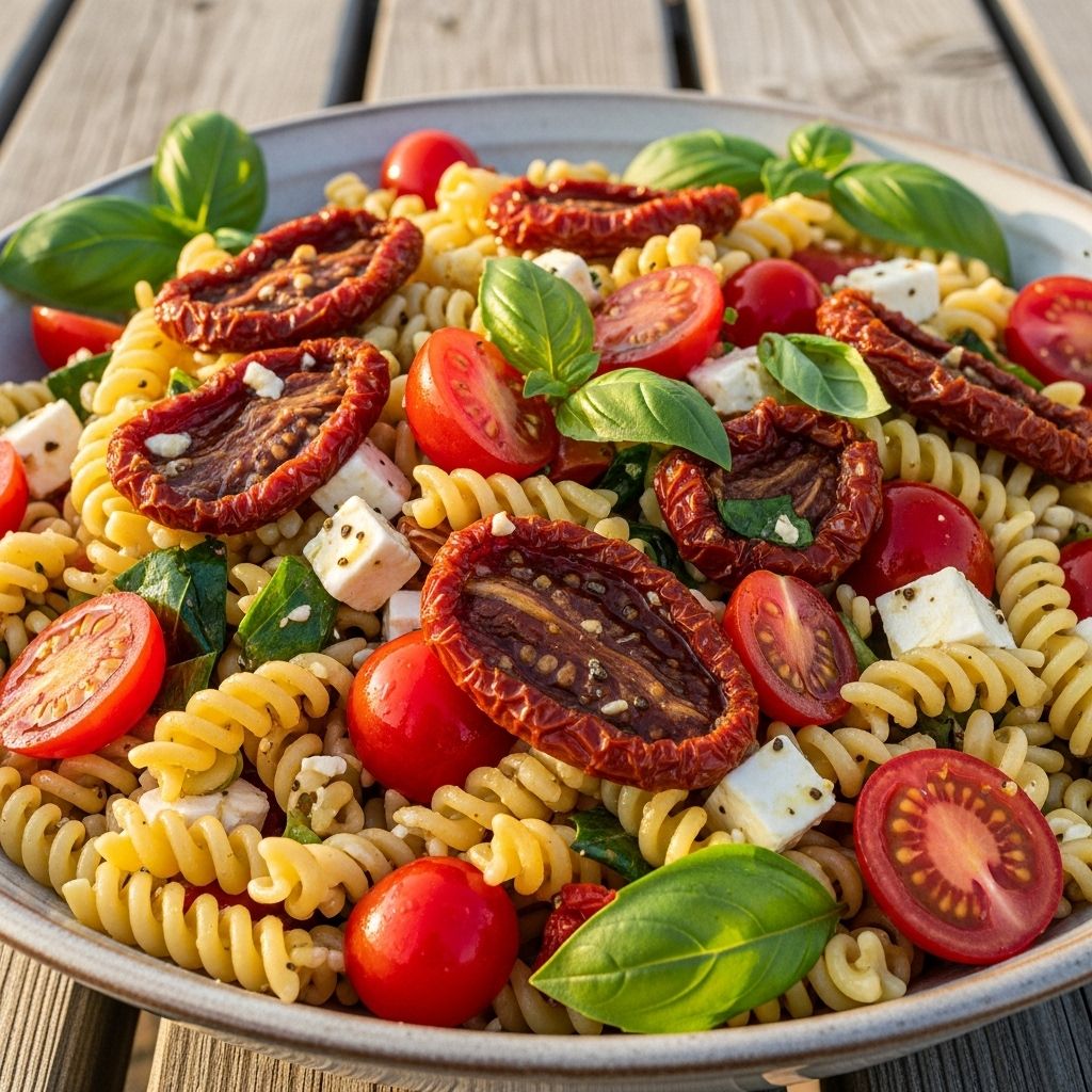 A vibrant blend of Mediterranean flavors that elevates any outdoor feast.