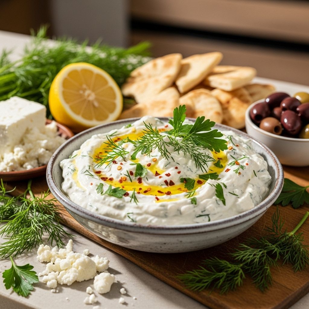 Cloud-like, tangy spread transforms simple ingredients into a crowd-pleasing starter.