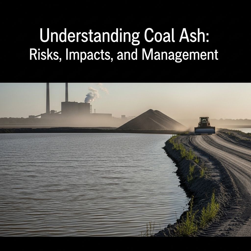 Understanding Coal Ash: Risks, Impacts, and Management Coal ash is a toxic byproduct of energy generation, threatening human health, ecosystems, and water safety nationwide.
