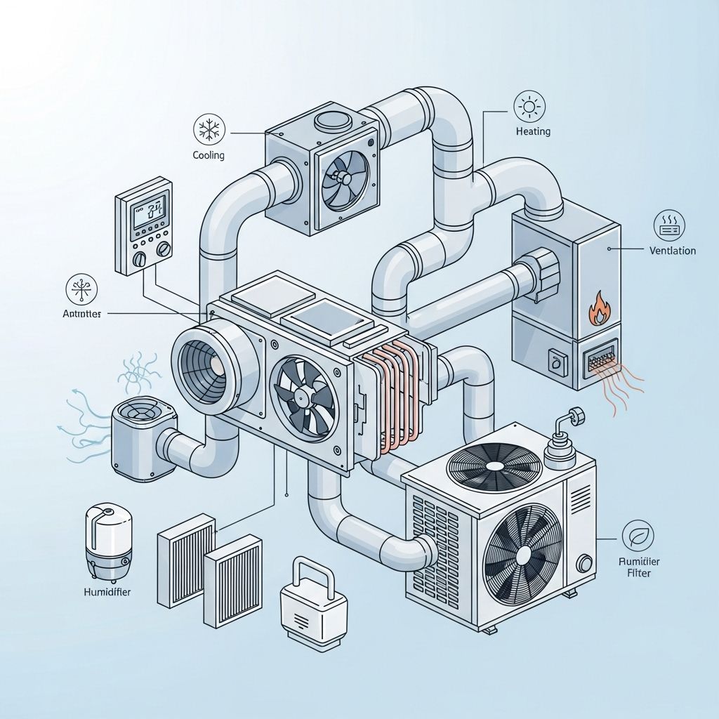 Each heating and cooling unit works to improve air quality and lower energy costs.