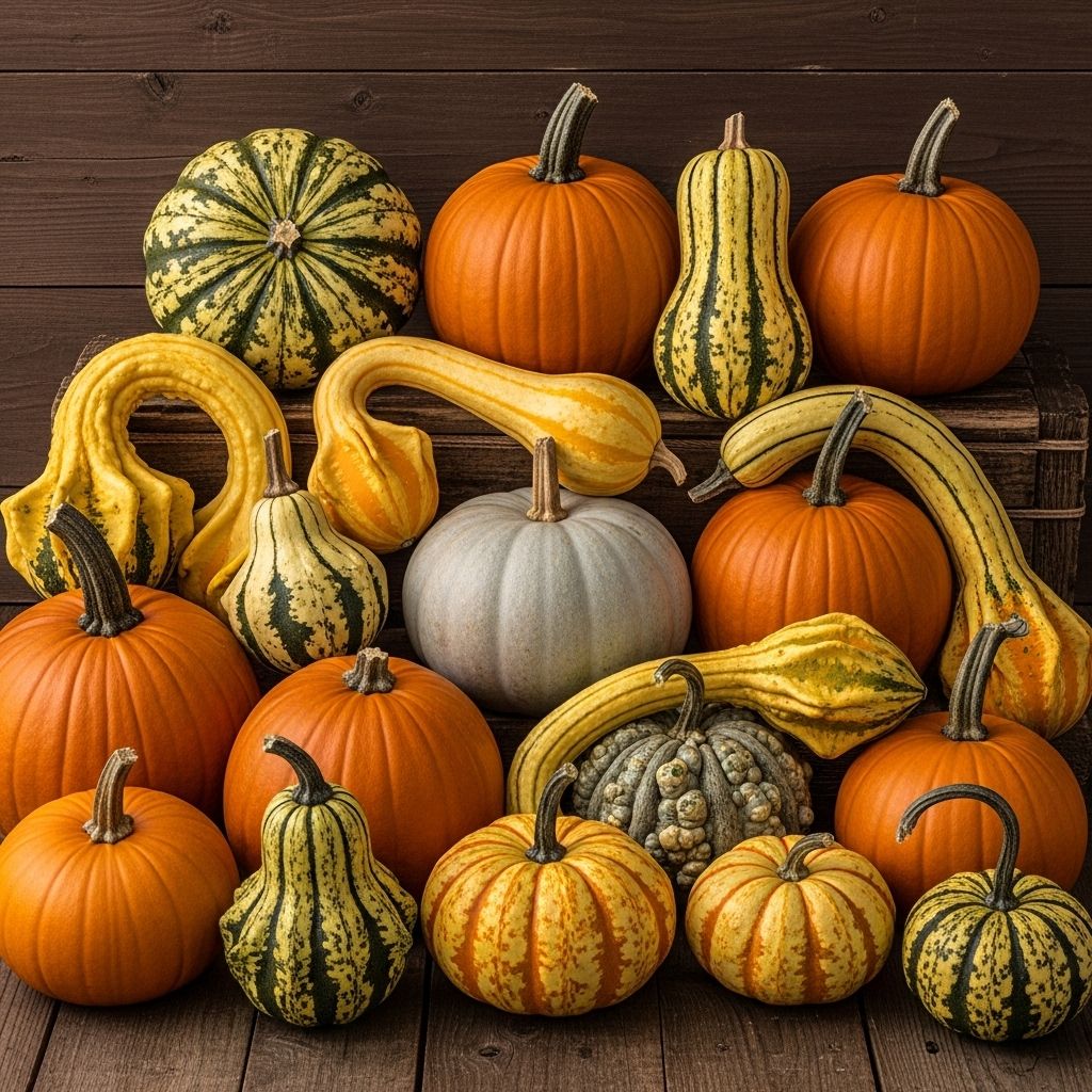 Discover vibrant gourds that captivate the eye and enrich every autumn table.