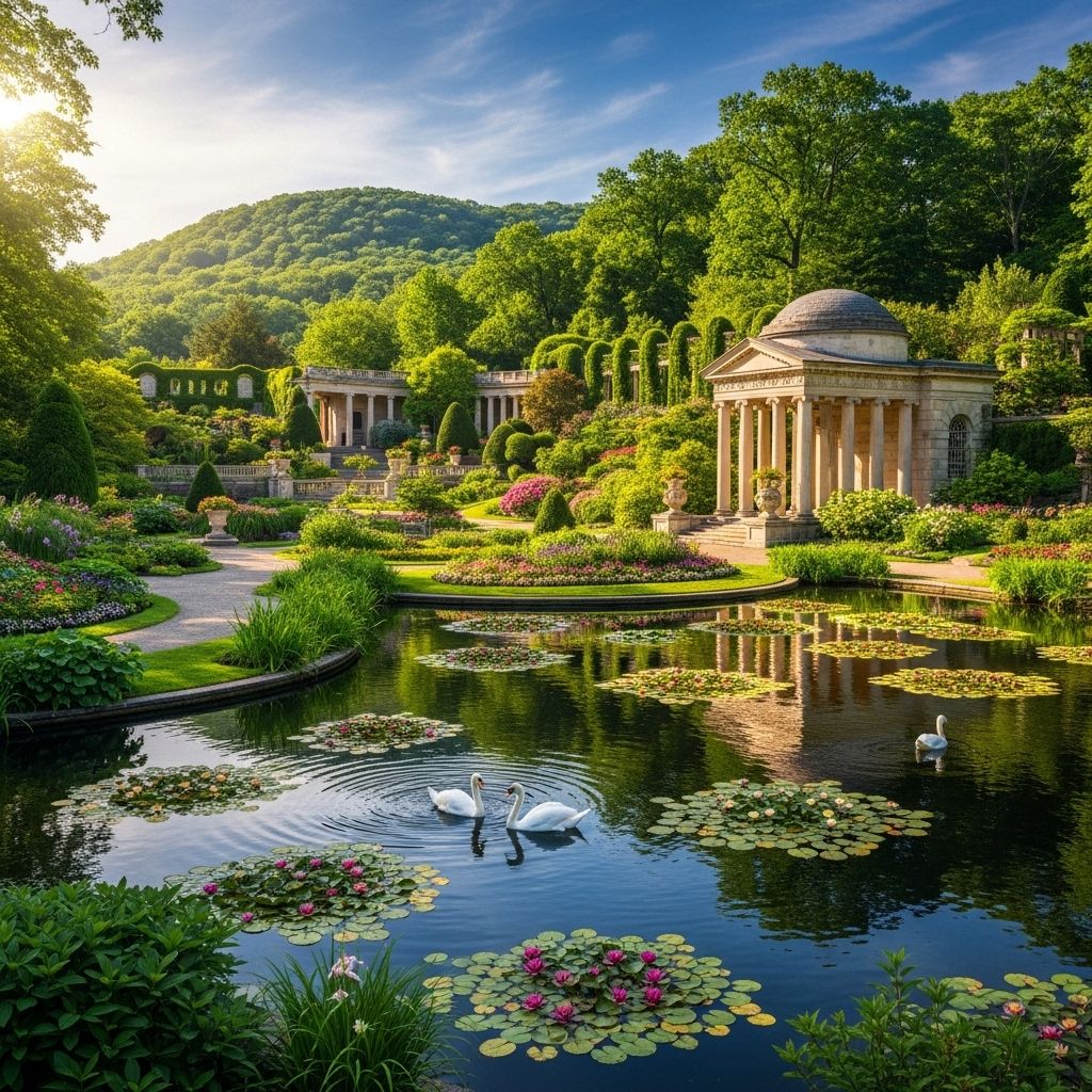 Discover a landscape where Persian-inspired geometry meets classical architecture.