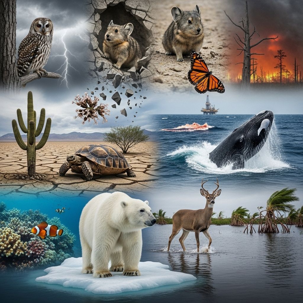 From coral reefs to songbirds, climate change is driving iconic US species closer to extinction in subtle and startling ways.